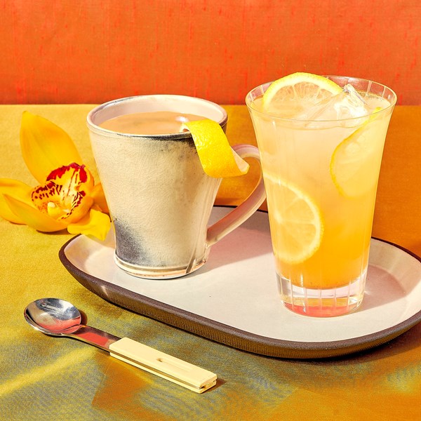 Spicy lemon-ginger tonic, two ways