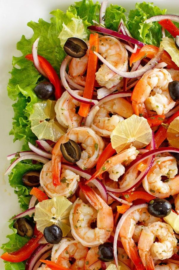 Spicy lemon shrimp salad