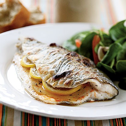 Spicy lemon trout