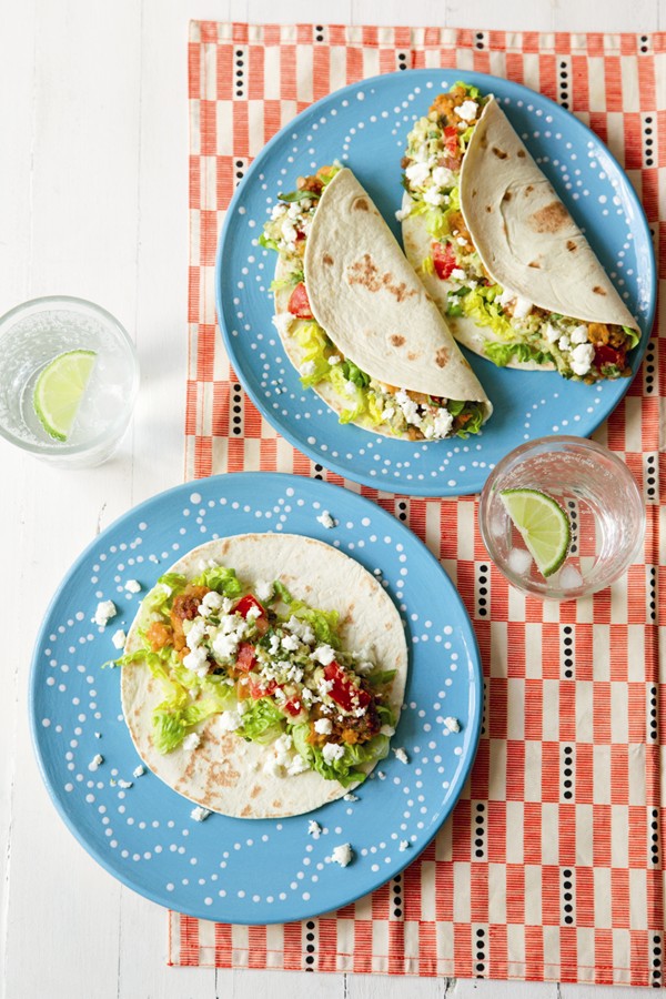 Spicy lentil tacos
