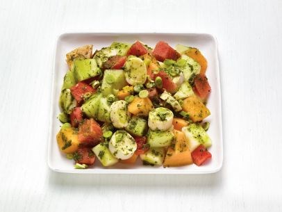 Spicy lime melon salad