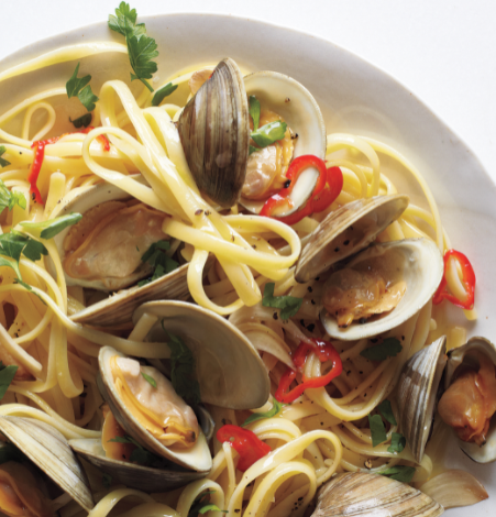 Spicy linguine with clams