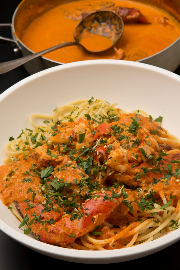 Spicy lobster pasta