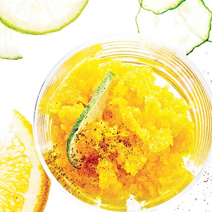 Spicy mango granita