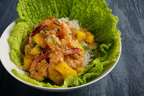 Spicy mango shrimp