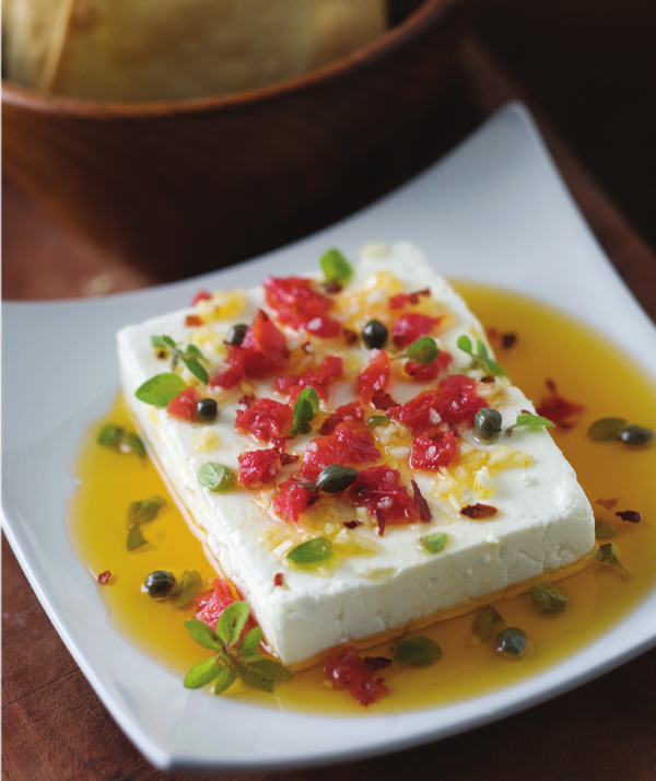 Spicy marinated feta