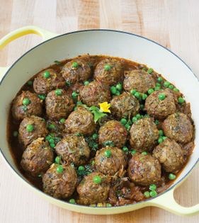 Spicy meatballs with verjuice (Kufteh-ye Qomi)