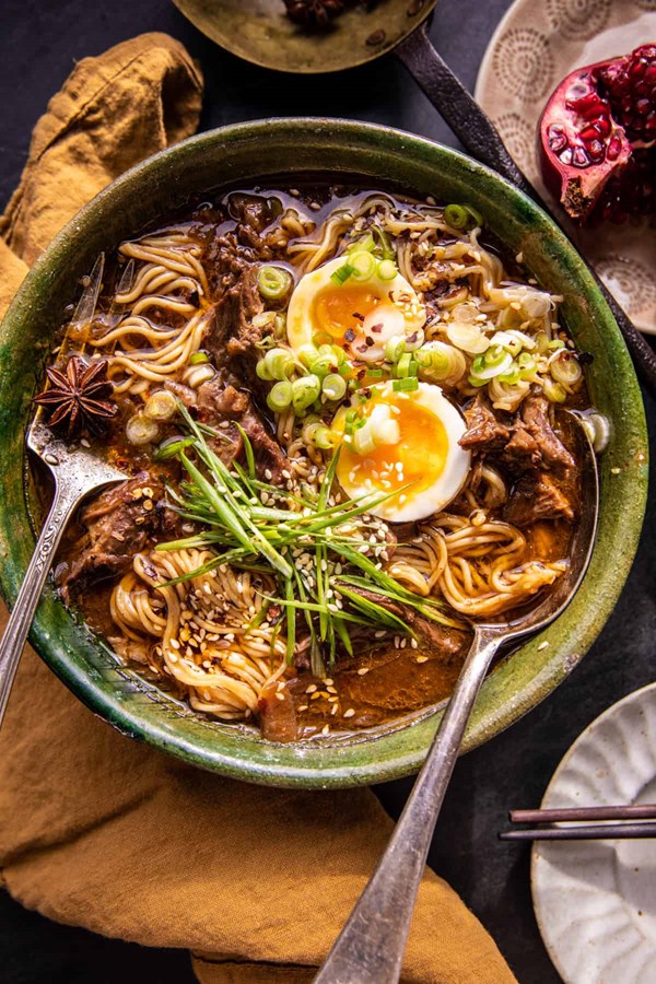 Spicy miso braised beef ramen