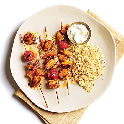 Spicy Moroccan chicken skewers
