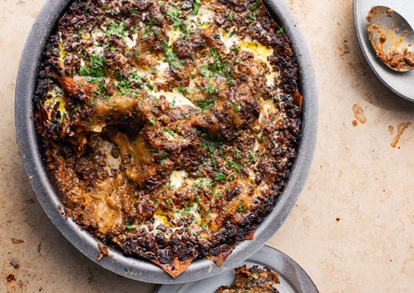 Spicy mushroom lasagne