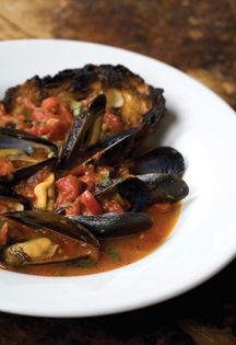 Spicy mussel soup