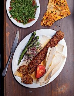 Spicy mutton kebabs (Adana kebab)