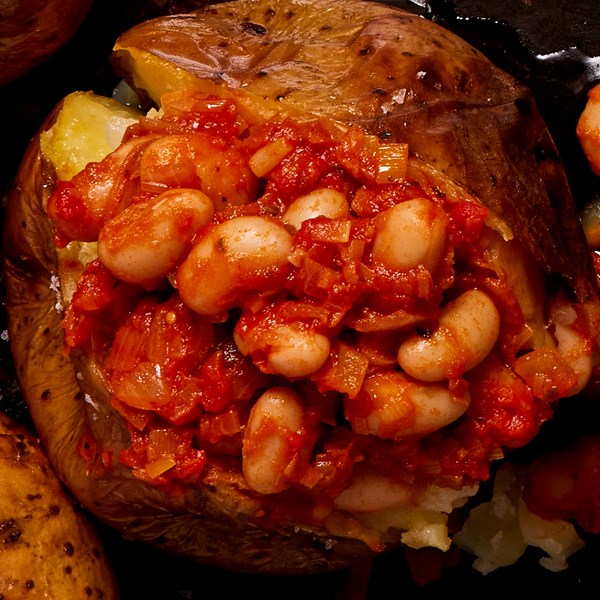 Spicy 'nduja beans & cheese jacket potato filling