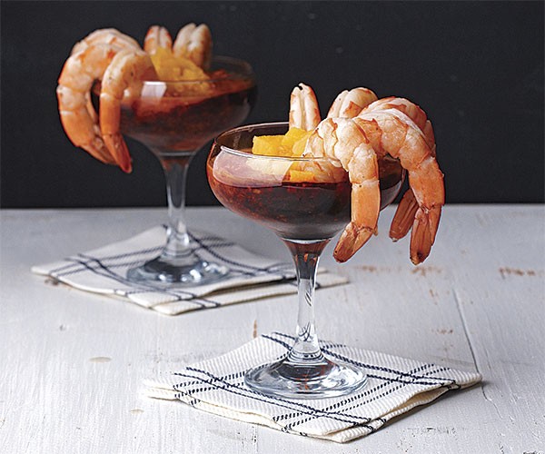Spicy orange-balsamic shrimp cocktail