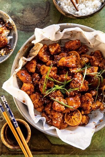Spicy orange sesame chicken