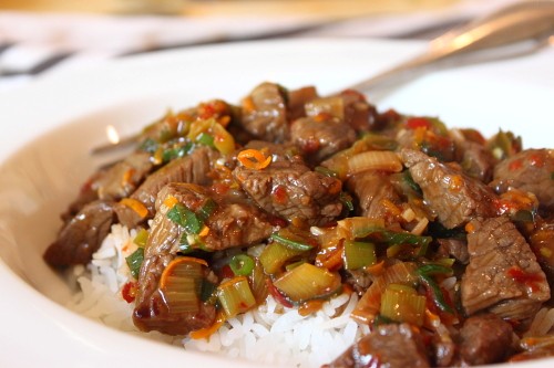 Spicy orange zest beef