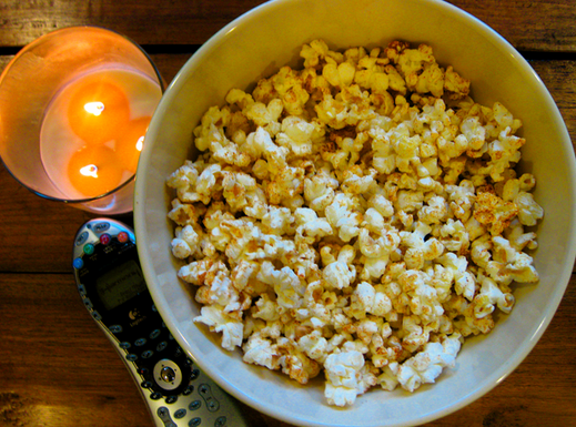 Spicy Parmesan and truffle popcorn