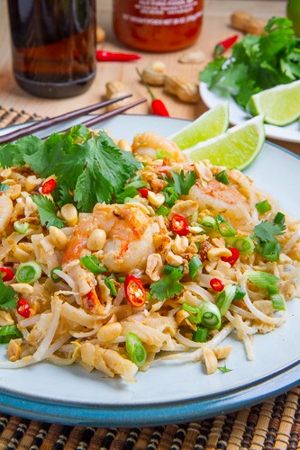 Spicy peanut sauce pad Thai