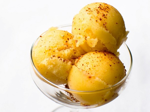 Spicy pineapple and tequila sorbet