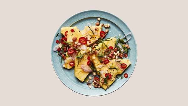 Spicy pineapple-peanut salad