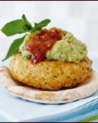 Spicy poached chicken burgers