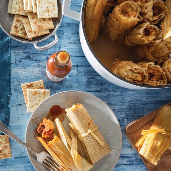 Spicy pork Delta tamales