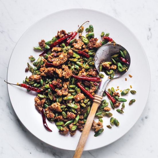 Spicy pork stir-fry