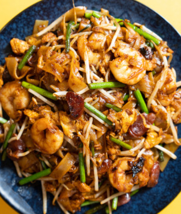 Spicy prawn char kway teow
