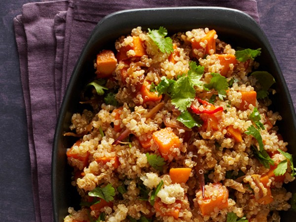 Spicy quinoa with sweet potatoes