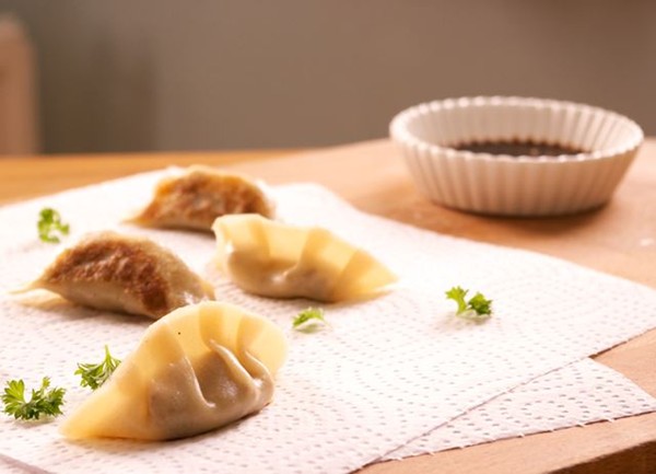Spicy Quorn and mushroom dumplings