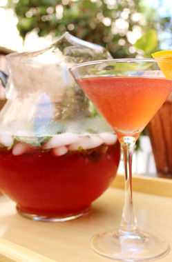 Spicy raspberry mint sodas