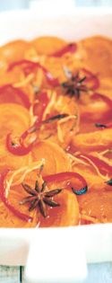 Spicy roast apricots