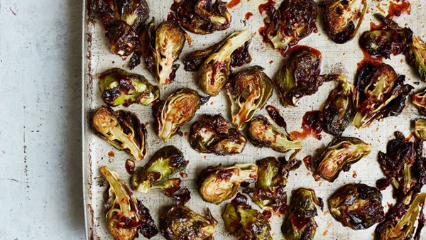 Spicy roasted Brussels sprouts