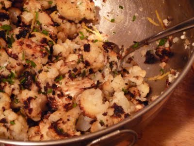 Spicy roasted cauliflower with lemon