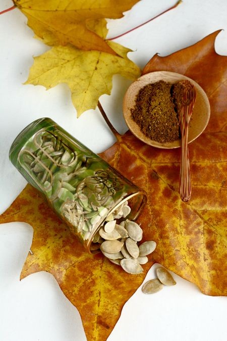 Spicy roasted pumpkin seeds