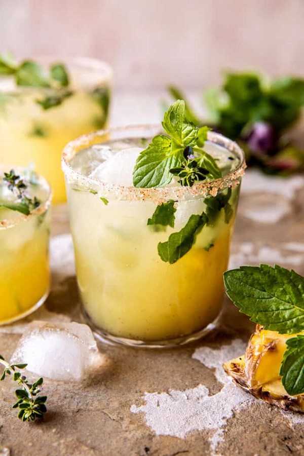 Spicy serrano pineapple margarita