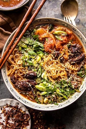 Spicy short rib peanut ramen