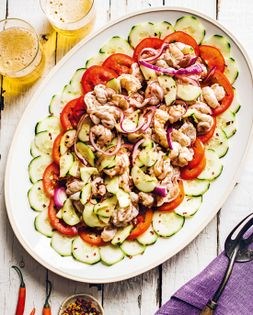 Spicy shrimp ceviche (Aguachile)