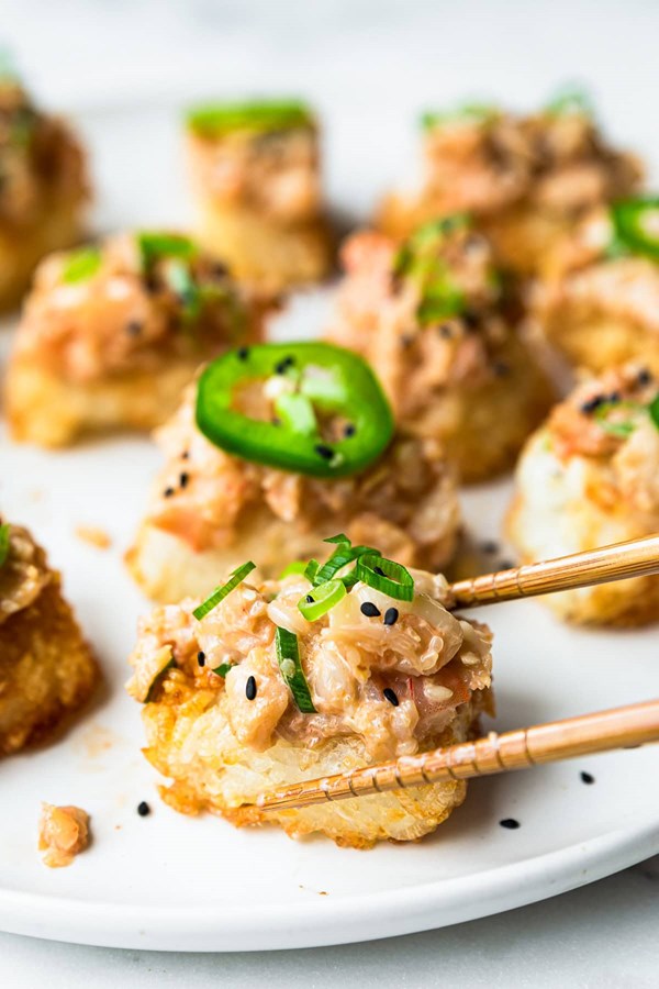 Spicy shrimp crispy rice