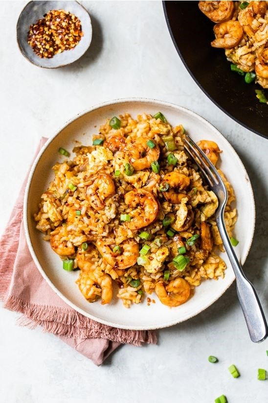 Spicy shrimp fried rice