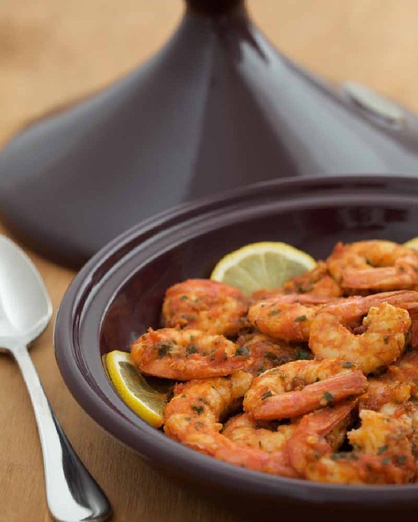 Spicy shrimp tagine