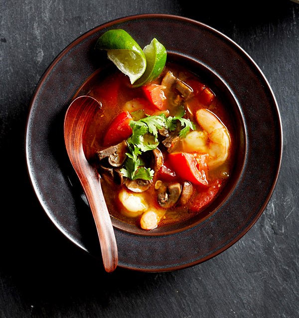 Spicy shrimp tom yum