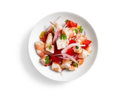 Spicy shrimp-tomato ceviche