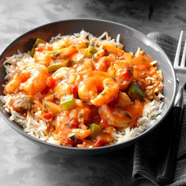 Spicy shrimp with rice