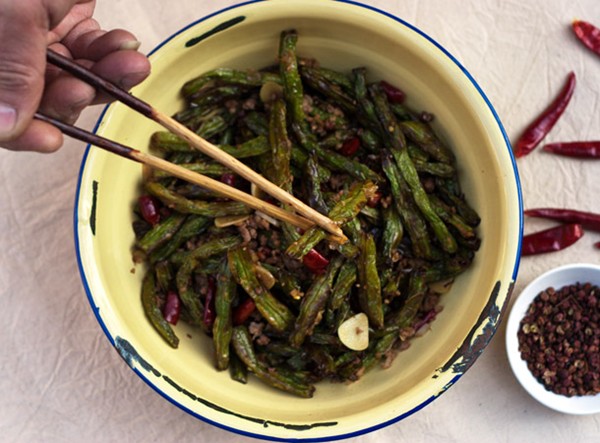 Spicy Sichuan green beans