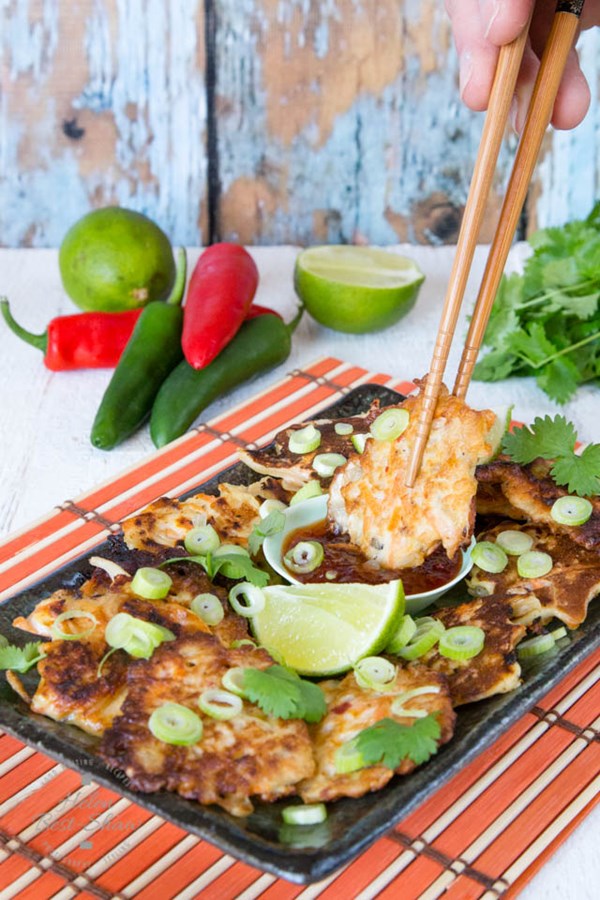 Spicy slaw fritters
