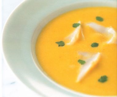Spicy smoked haddock and saffron soup