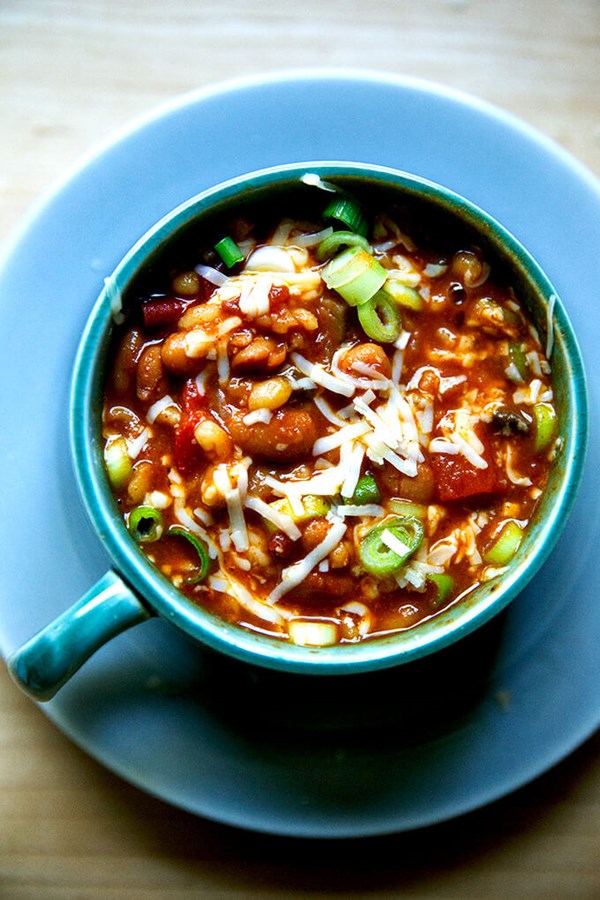 Spicy, smoky, stovetop vegetarian chili