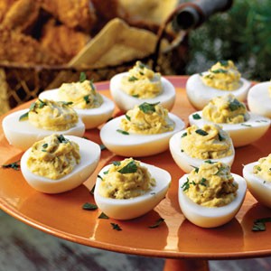 Spicy Southwestern deviled eggs