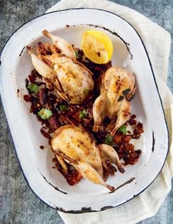Spicy stir-fried quails (Masaledar batair)